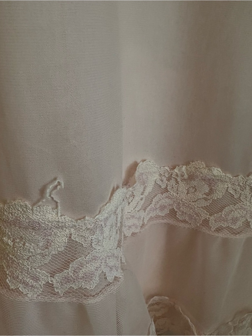 Vintage Movie Star Pink Lace Slip Nightgown Cottagecore Midsize Fashion 40 - Picture 8 of 13